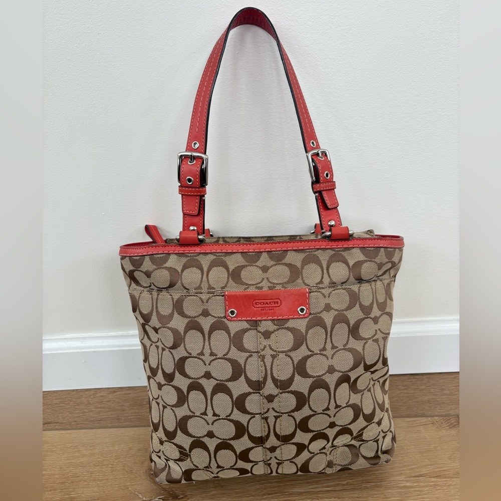 Coach Hampton Signature Canvas Tote